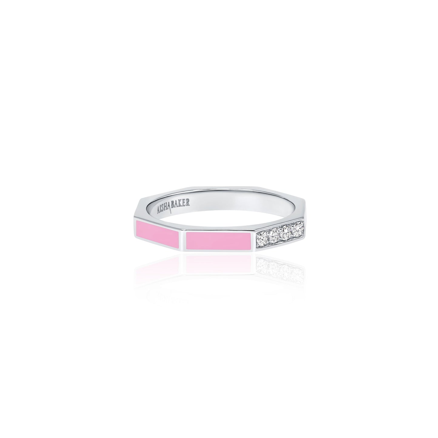 Fingers Crossed Pink White Gold