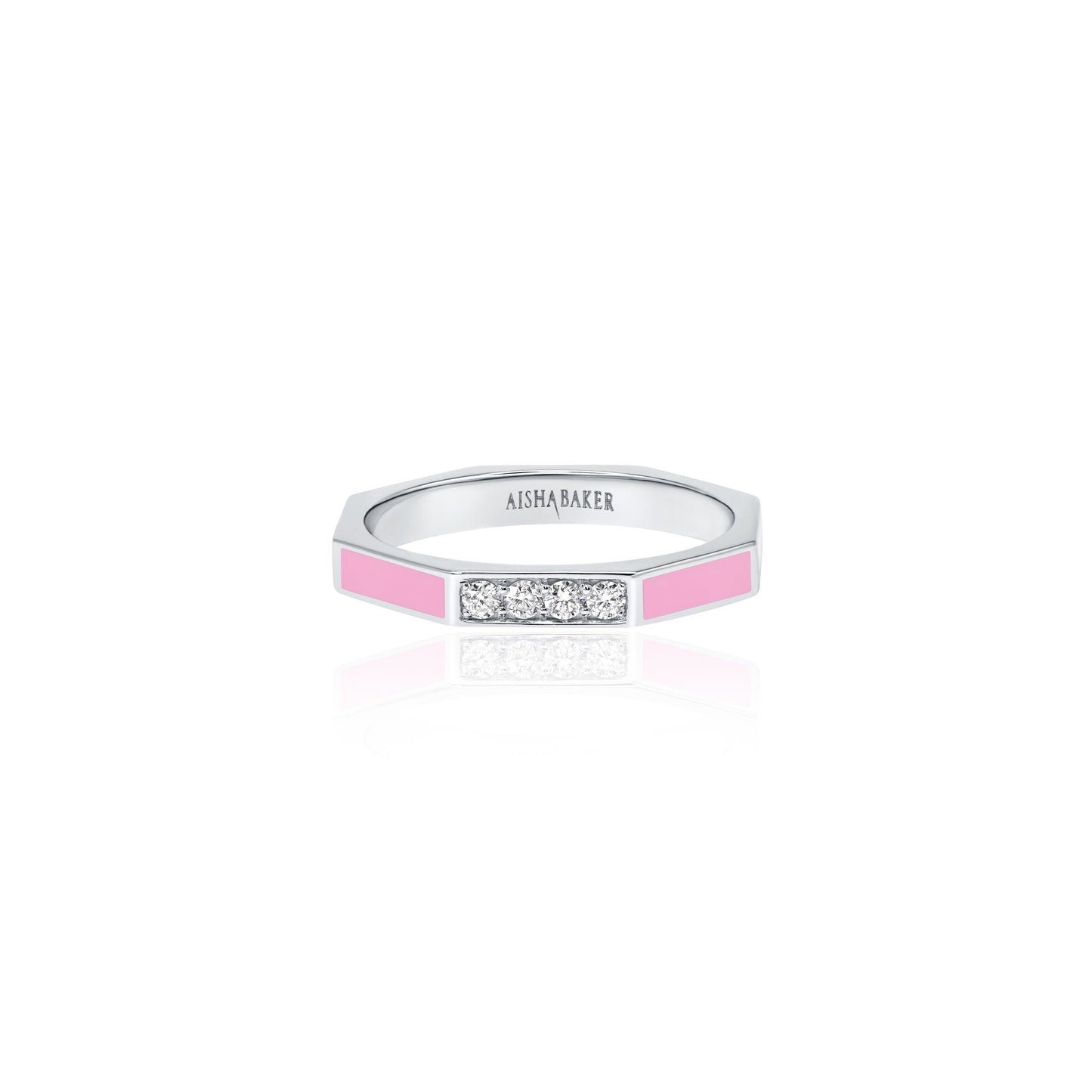 Fingers Crossed Pink White Gold