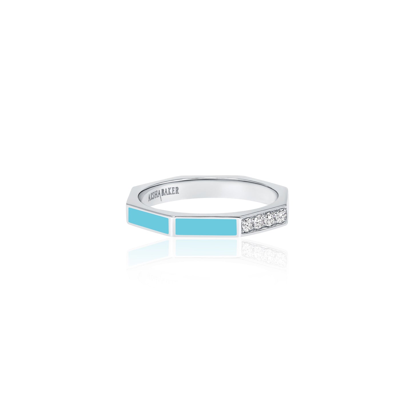 Fingers Crossed Light Blue White Gold