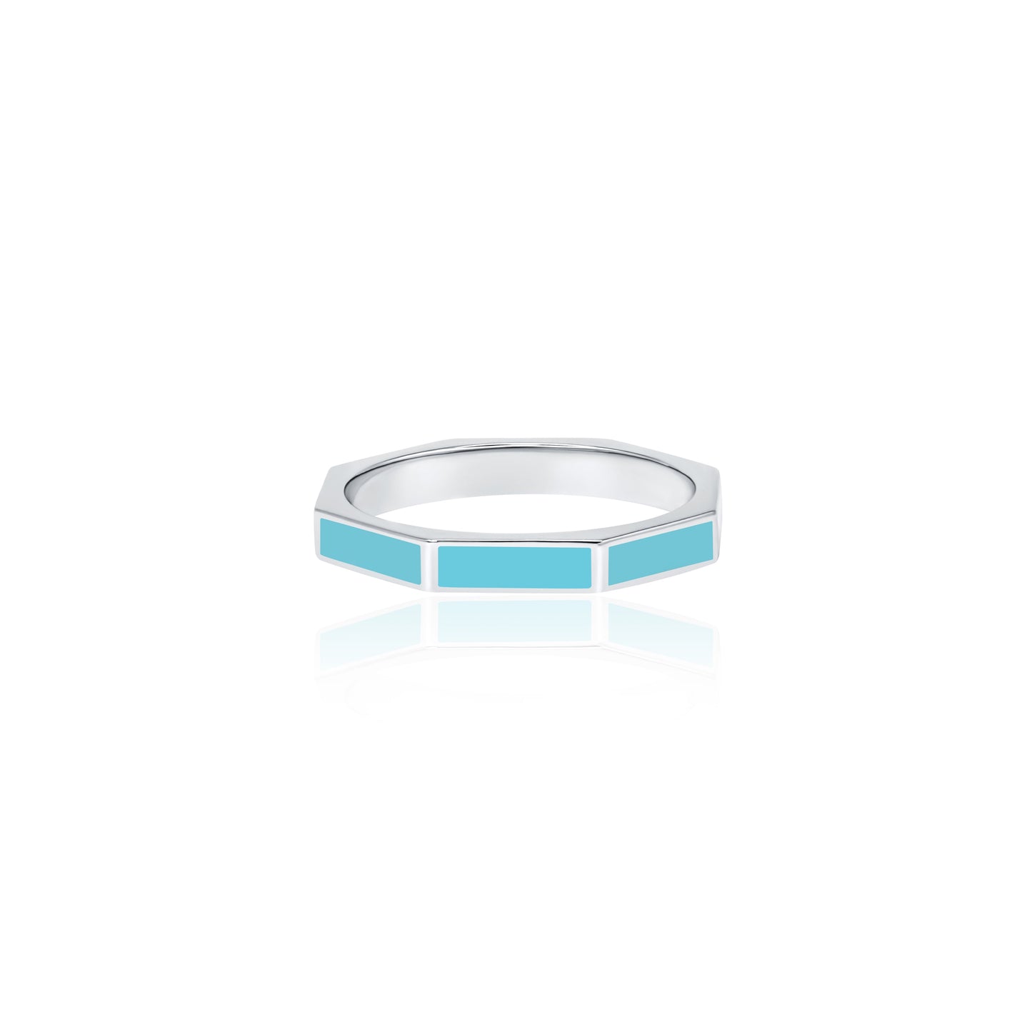 Fingers Crossed Light Blue White Gold