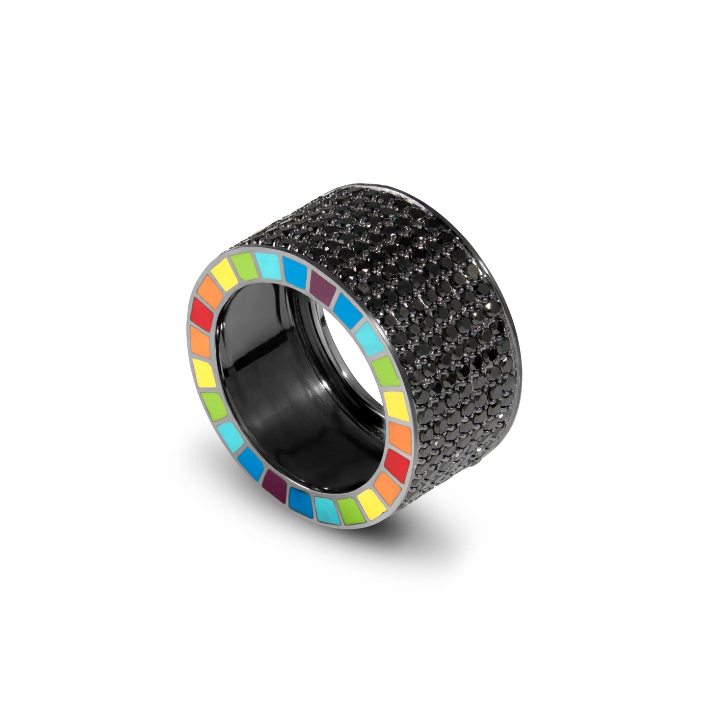 Me Wide Black Diamond Ring