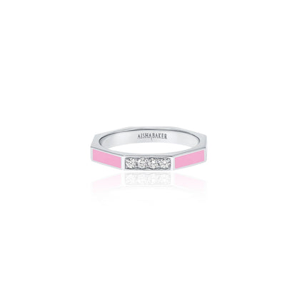 Fingers Crossed Pink White Gold