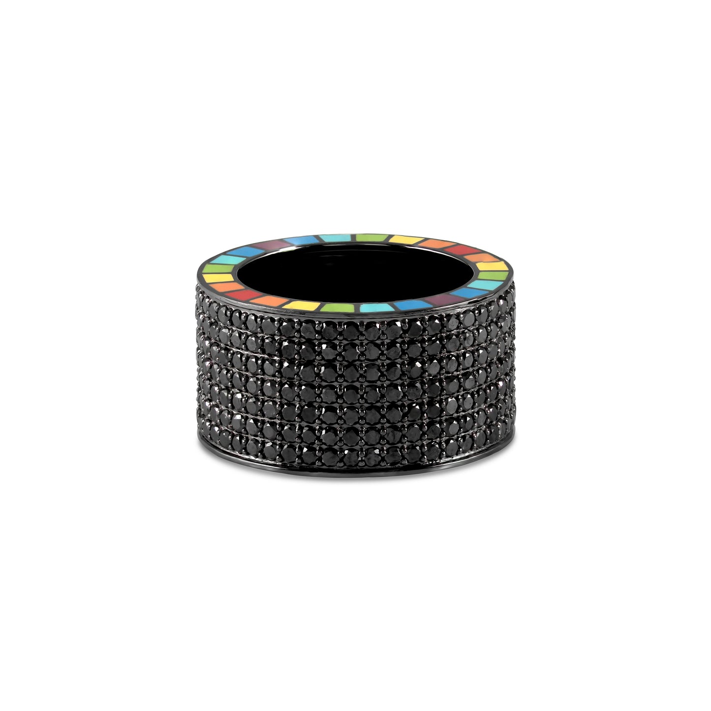 Me Wide Black Diamond Ring