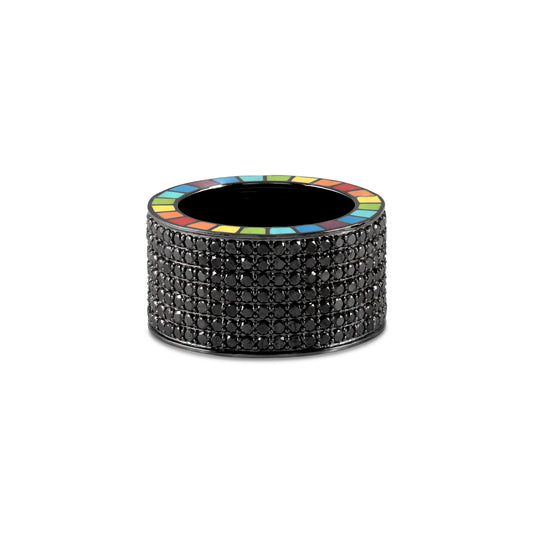 Me Wide Black Diamond Ring