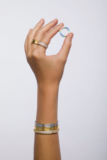Me Yellow Gold Full Diamond Ring