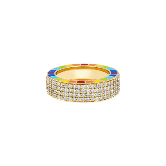 Me Yellow Gold Full Diamond Ring