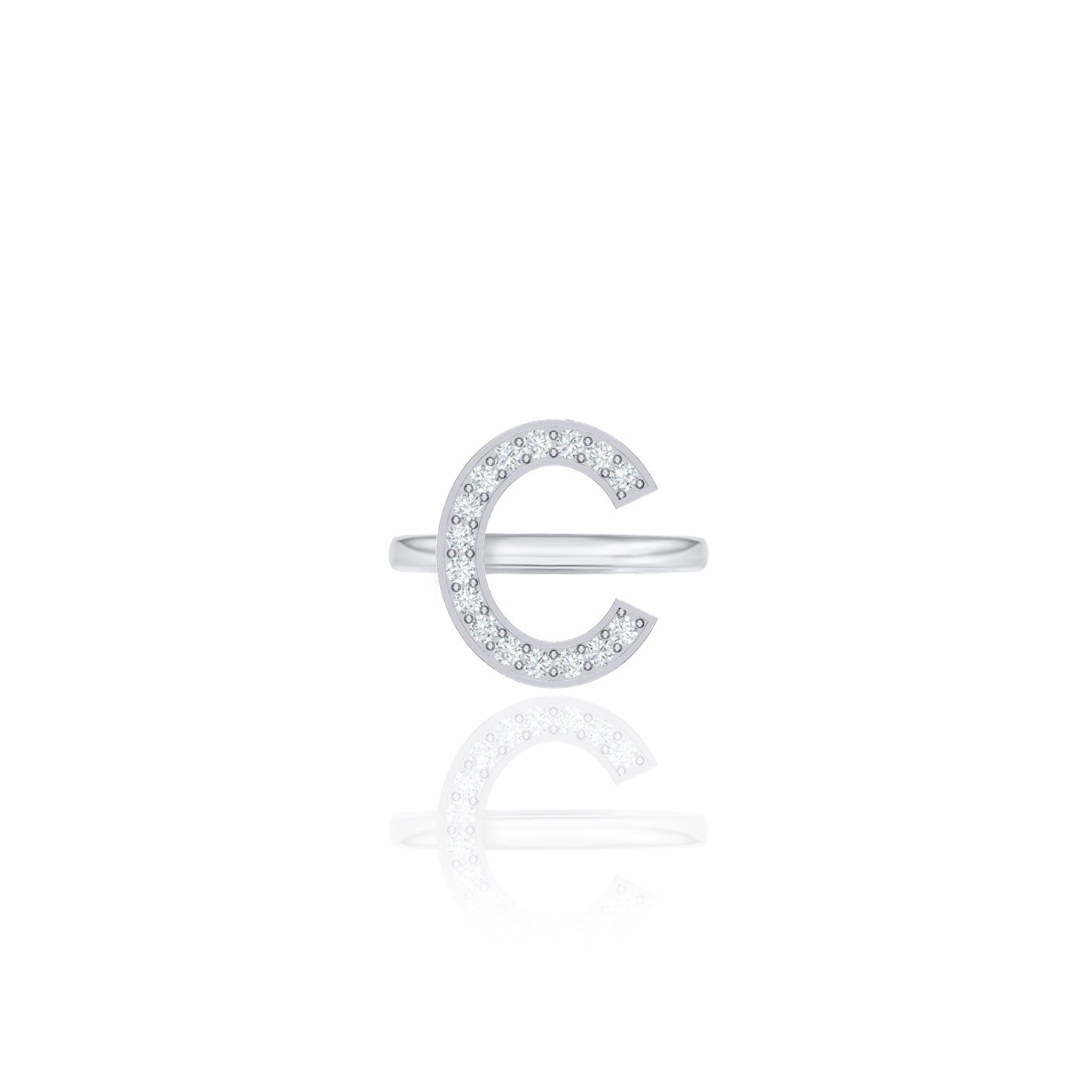 Initials Ring - C