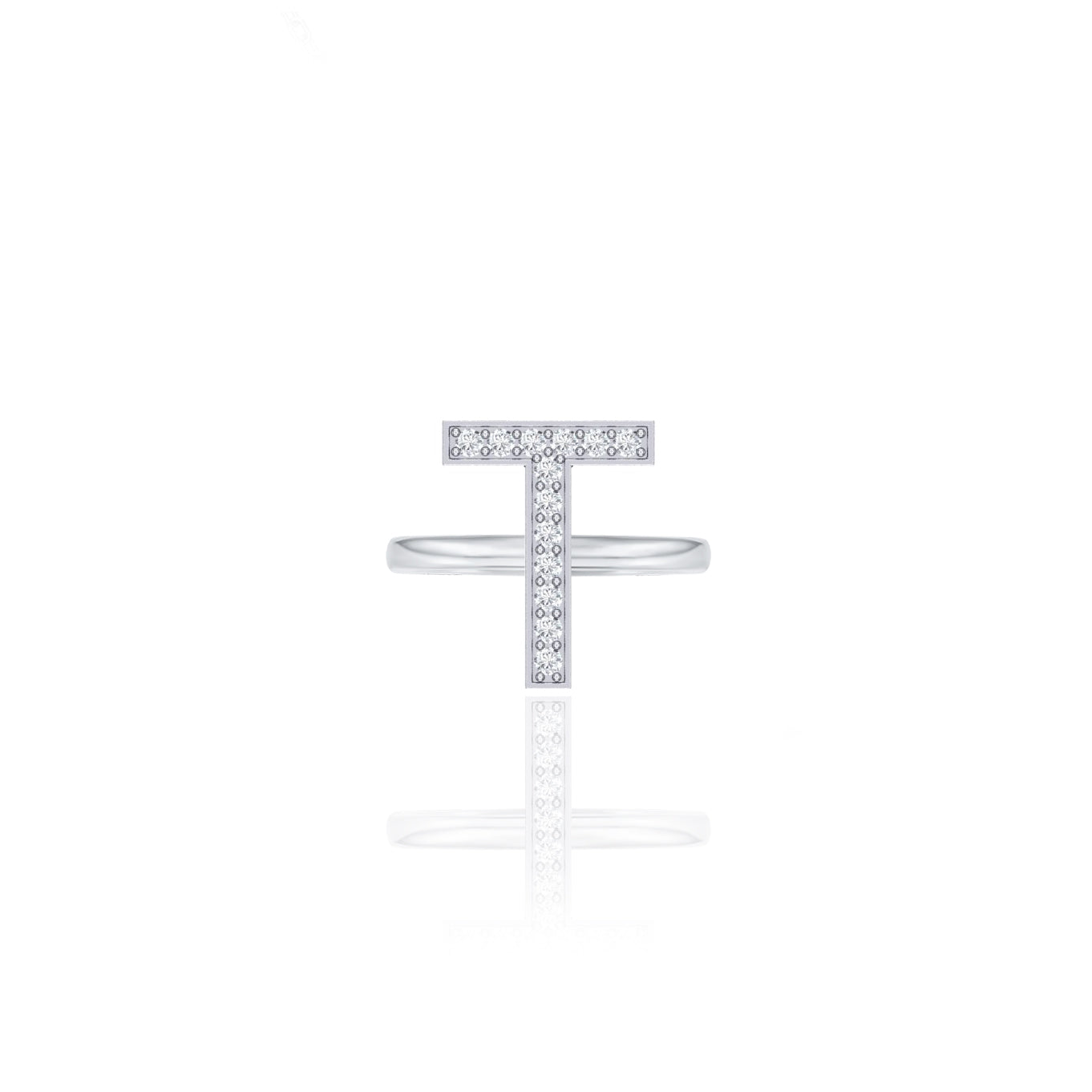 Initials Ring - T