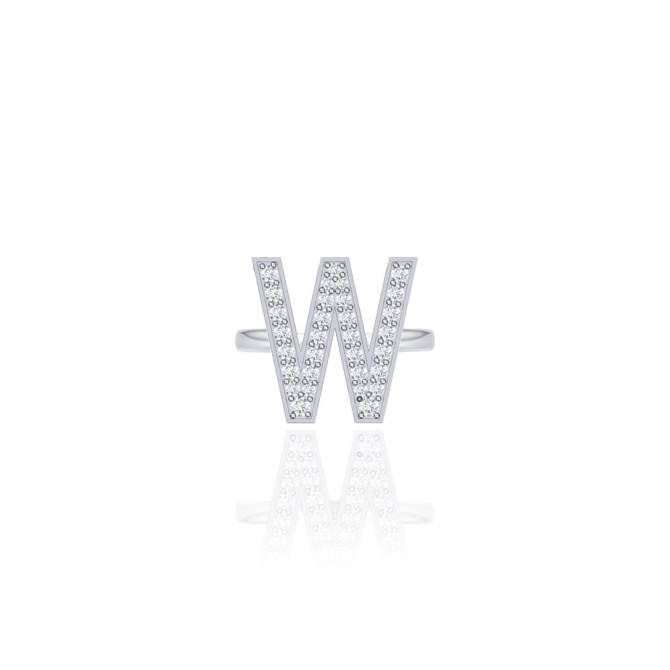 Initials Ring - W