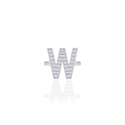 Initials Ring - W