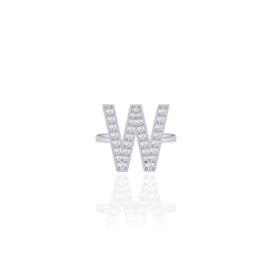 Initials Ring - W