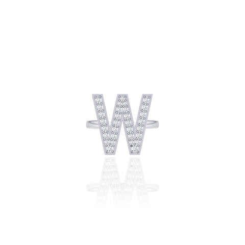Initials Ring - W